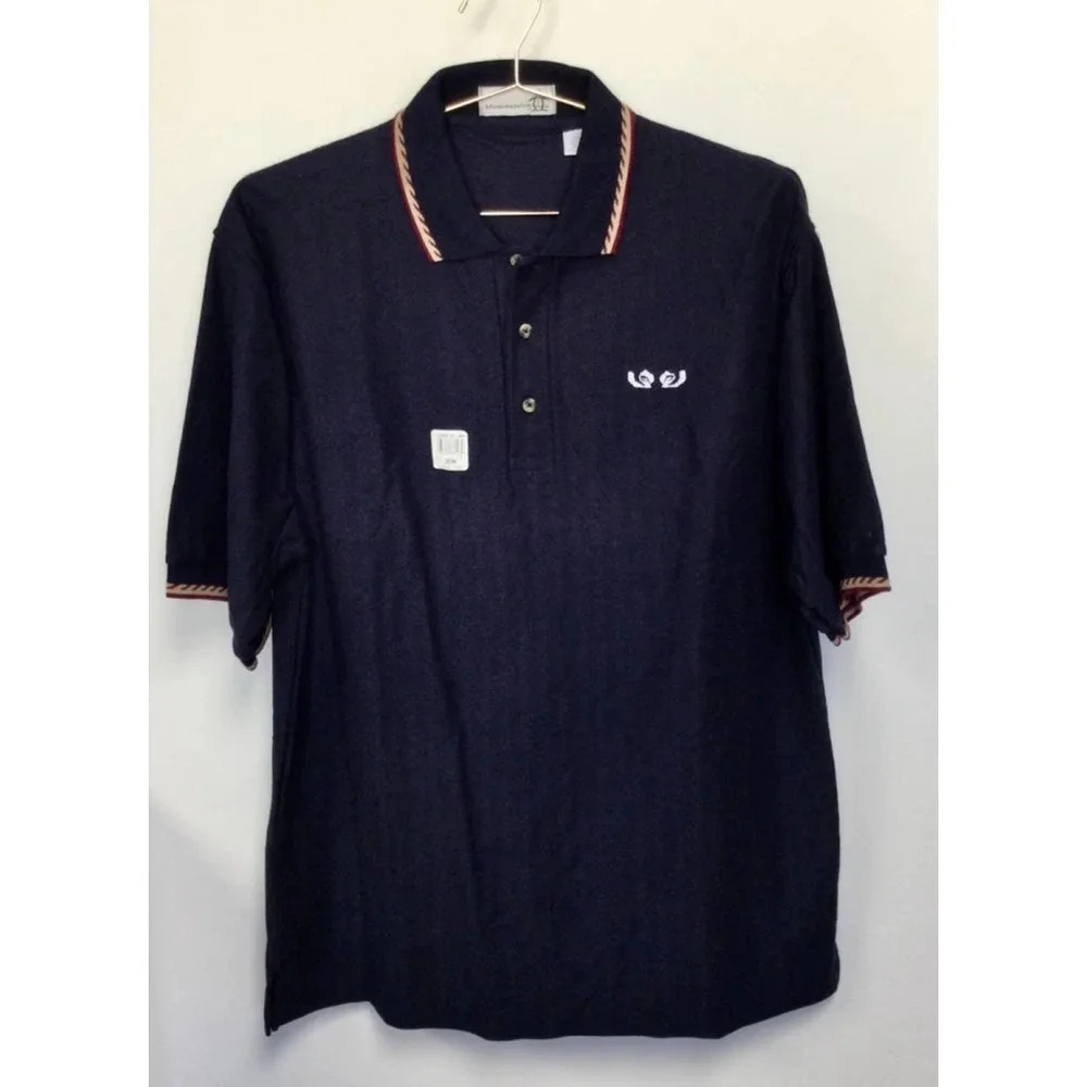 Men's Munsingwear Polo Shirt‎ L Navy
